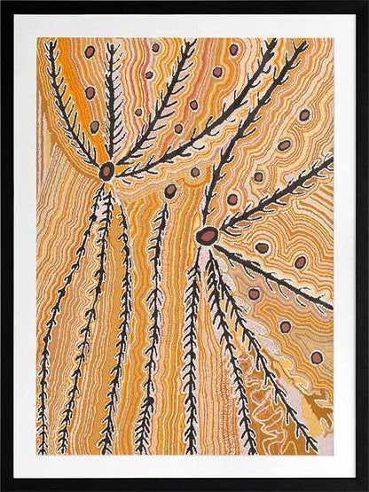 Wakirlpirri Jukurrpa Ochre Framed Art Print