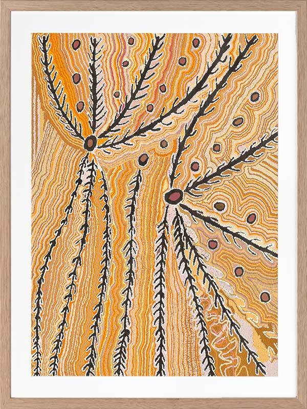 Wakirlpirri Jukurrpa Ochre Framed Art Print