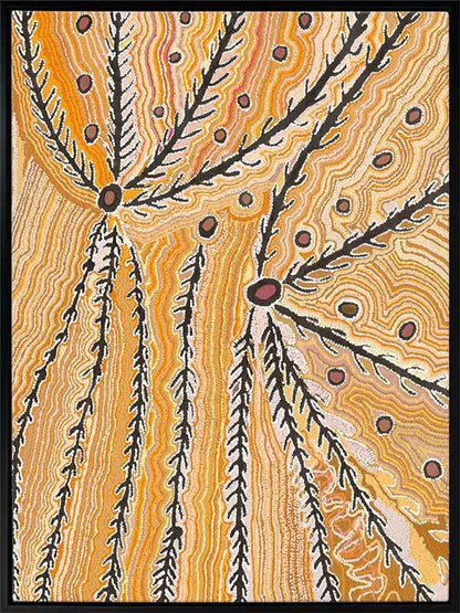 Wakirlpirri Jukurrpa Ochre Canvas Art Print