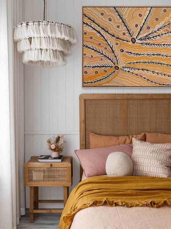 Wakirlpirri Jukurrpa Ochre Canvas Art Print | Lifestyle