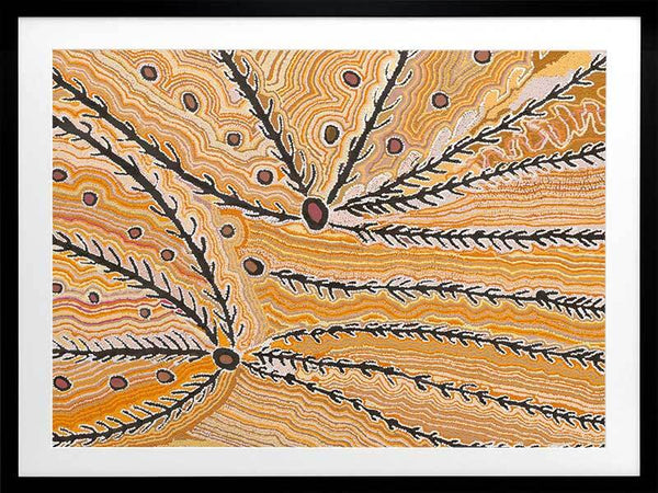 Wakirlpirri Jukurrpa Ochre Framed Art Print