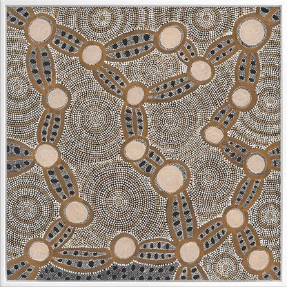 Wanakiji Jukurrpa Brown Canvas Art Print