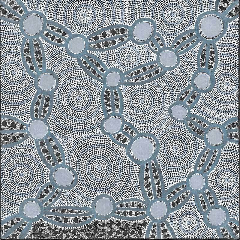 Wanakiji Jukurrpa Blue Canvas Art Print