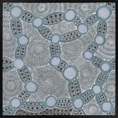 Wanakiji Jukurrpa Blue Canvas Art Print