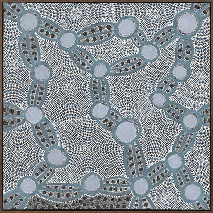 Wanakiji Jukurrpa Blue Canvas Art Print