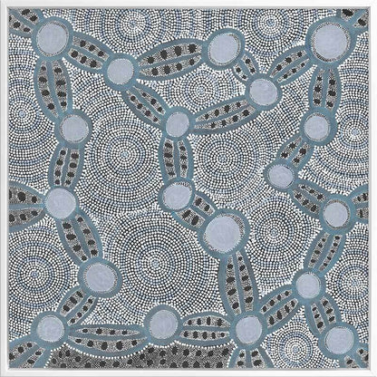 Wanakiji Jukurrpa Blue Canvas Art Print