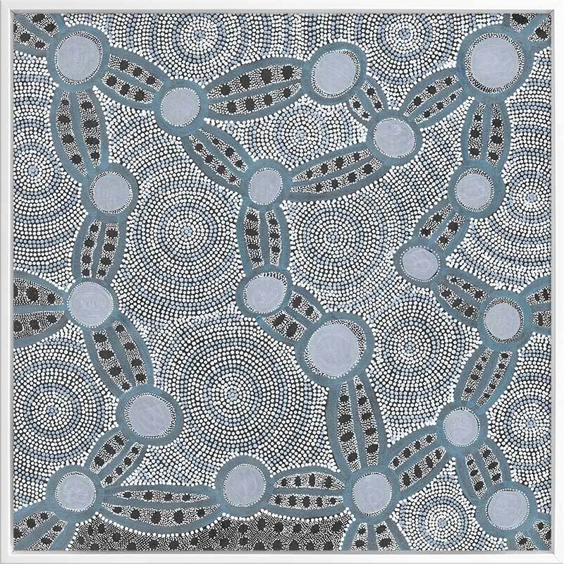 Wanakiji Jukurrpa Blue Canvas Art Print