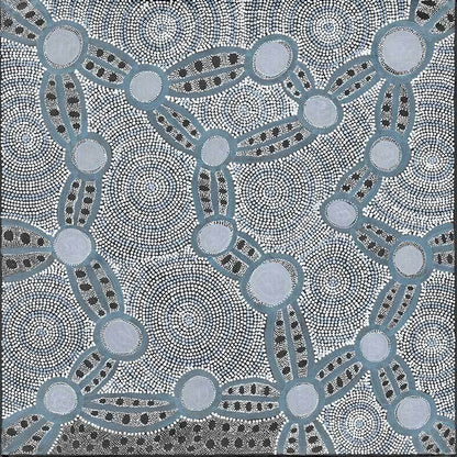 Wanakiji Jukurrpa Blue Canvas Art Print