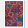 Yankirri Jukurrpa III Dark Pink Unframed Art Print