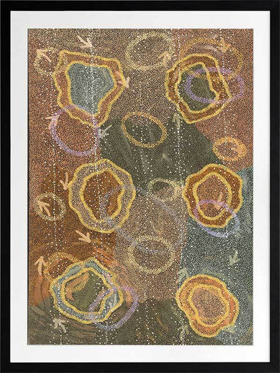 Yankirri Jukurrpa III Multicolour Framed Art Print