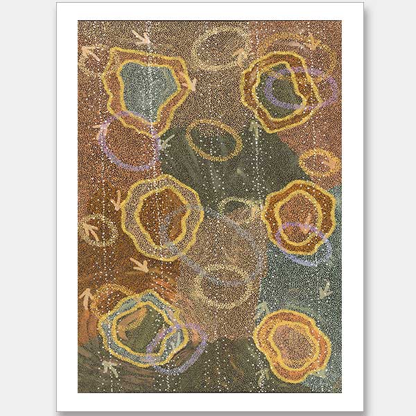 Yankirri Jukurrpa III Multicolour Unframed Art Print
