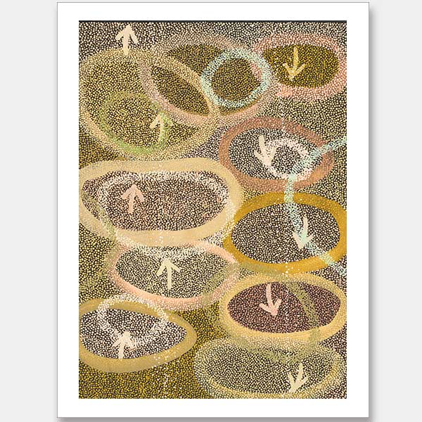 Yankirri Jukurrpa IV Multicolour Unframed Art Print