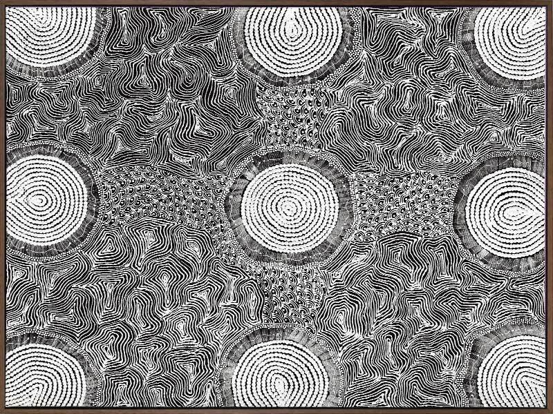 Pikilyi Jukurrpa Grey Canvas Art Print