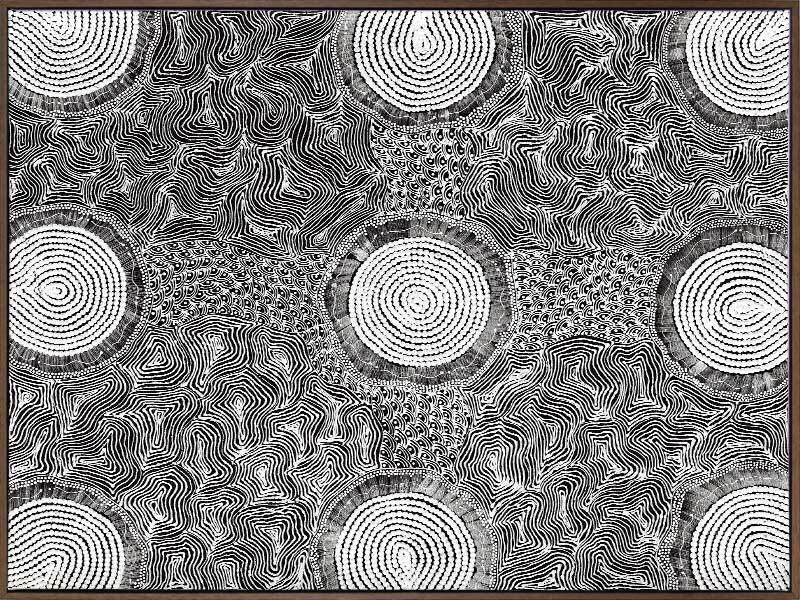Pikilyi Jukurrpa Grey Canvas Art Print
