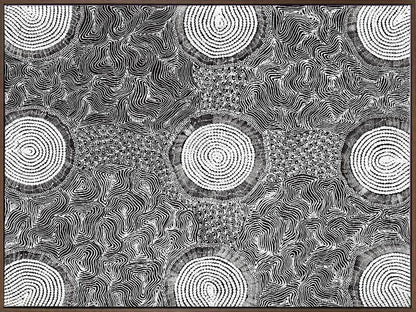 Pikilyi Jukurrpa Grey Canvas Art Print