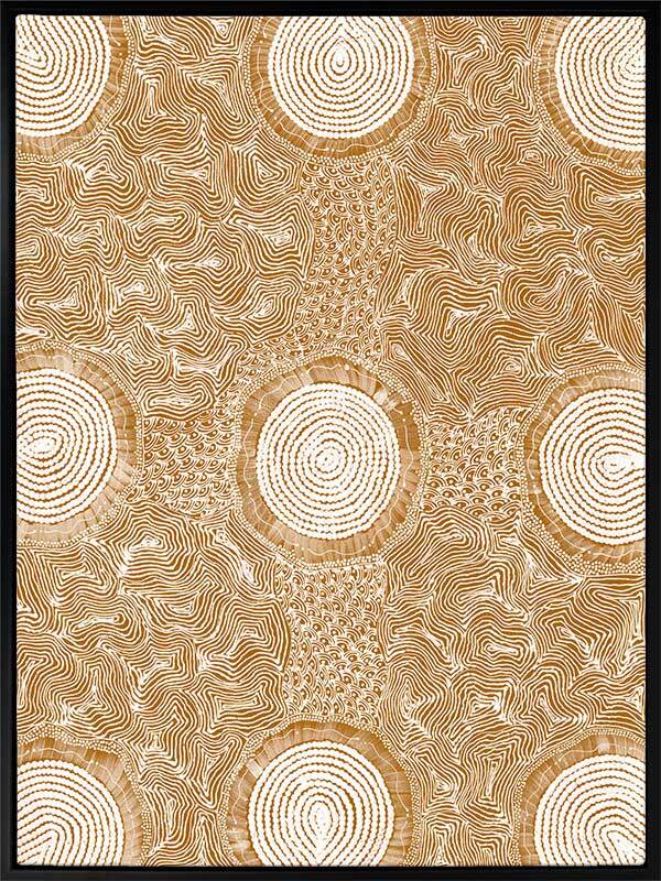 Pikilyi Jukurrpa Mustard Canvas Art Print