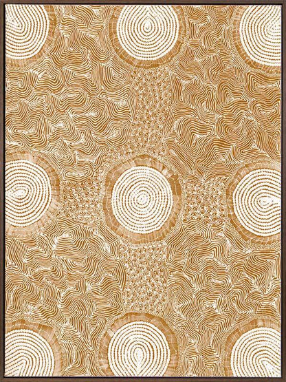 Pikilyi Jukurrpa Mustard Canvas Art Print