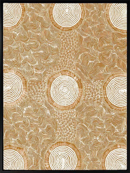 Pikilyi Jukurrpa Mustard Canvas Art Print