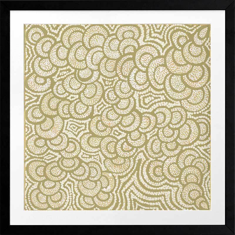 Lukarrara Jukurrpa Gold Framed Art Print