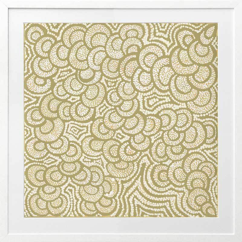 Lukarrara Jukurrpa Gold Framed Art Print