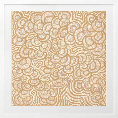 Lukarrara Jukurrpa Mustard Framed Art Print