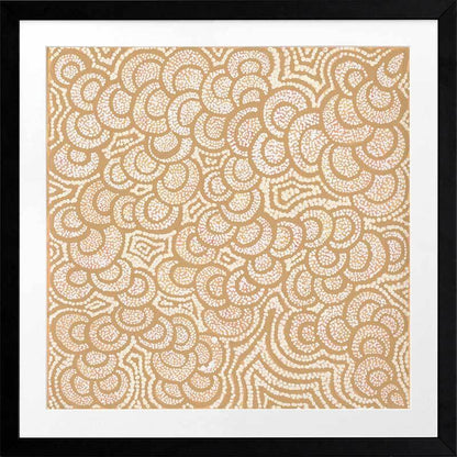 Lukarrara Jukurrpa Mustard Framed Art Print