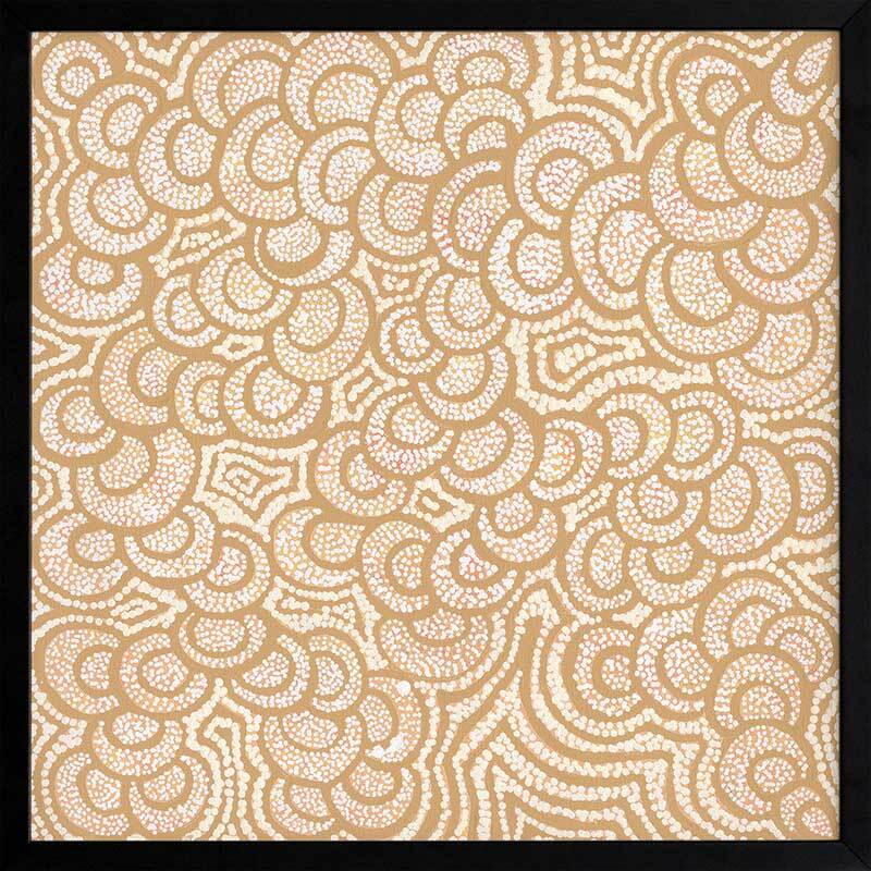 Lukarrara Jukurrpa Mustard Framed Art Print