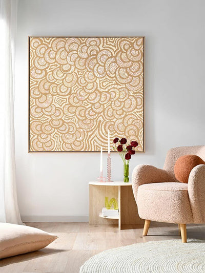 Lukarrara Jukurrpa Mustard Canvas Art Print | Lifestyle