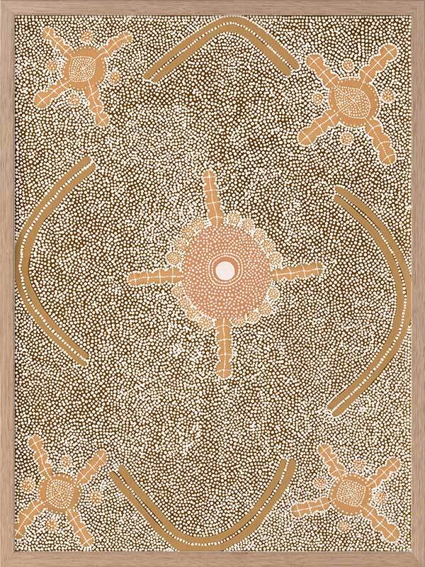 Mina Mina Jukurrpa IX Framed Art Print