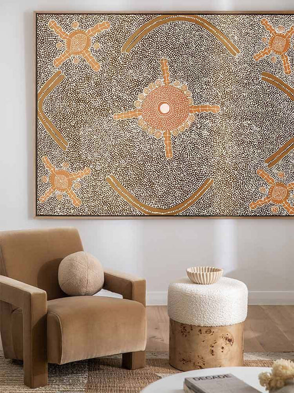 Mina Mina Jukurrpa IX Canvas Art Print | Lifestyle