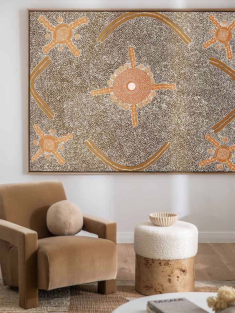 Mina Mina Jukurrpa IX Canvas Art Print | Lifestyle