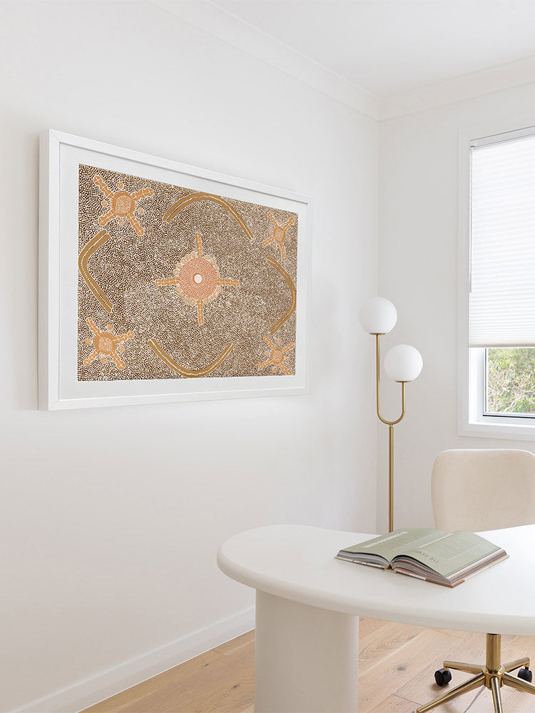 Mina Mina Jukurrpa IX Framed Art Print | Lifestyle