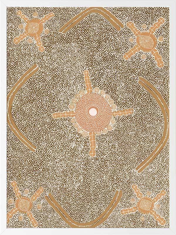 Mina Mina Jukurrpa IX Framed Art Print