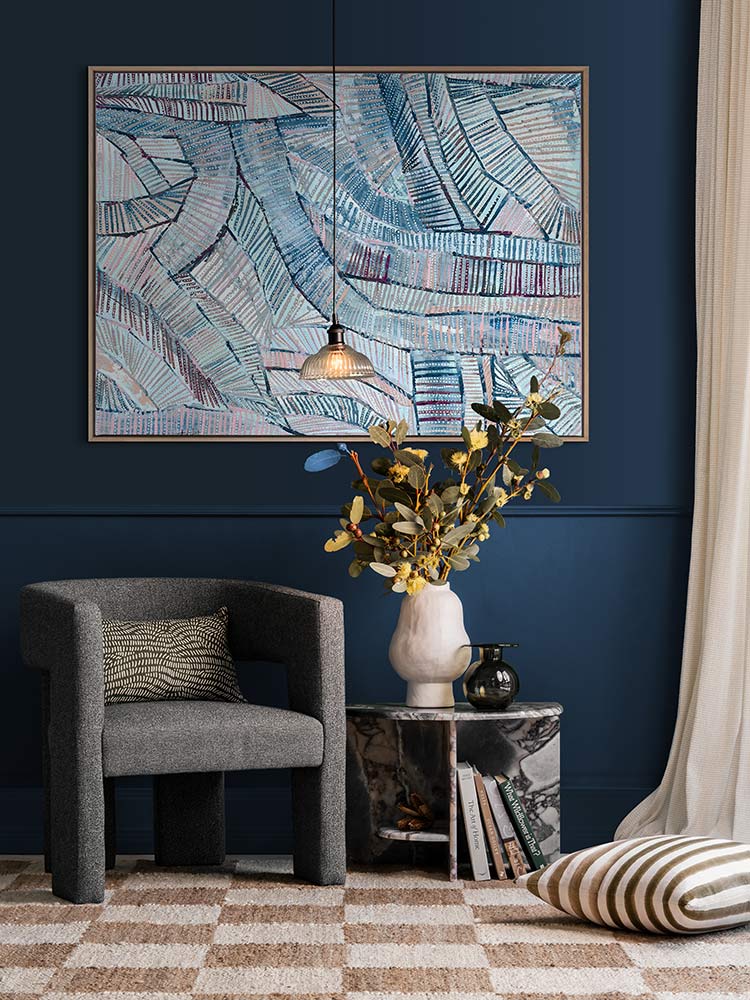 Dhala-bu-nya Bula Blue Canvas Art Print | Lifestyle