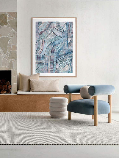 Dhala-bu-nya Bula Blue Framed Art Print | Lifestyle