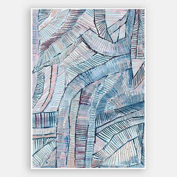 Dhala-bu-nya Bula Blue Unframed Art Print