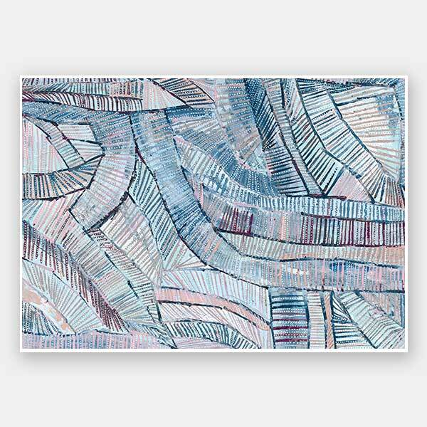 Dhala-bu-nya Bula Blue Unframed Art Print