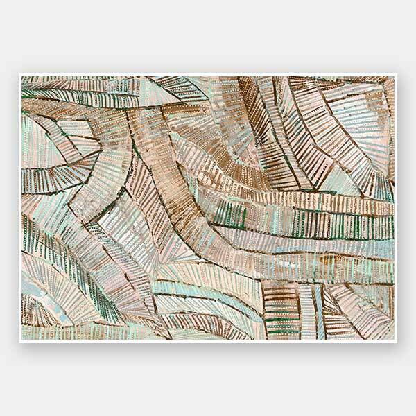 Dhala-bu-nya Bula Green Unframed Art Print