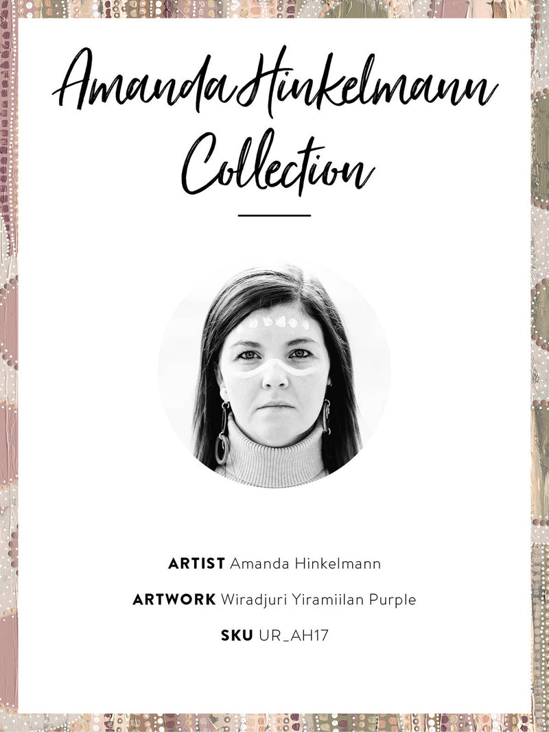 Wiradyuri Yiramiilan Purple Unframed Art Print 