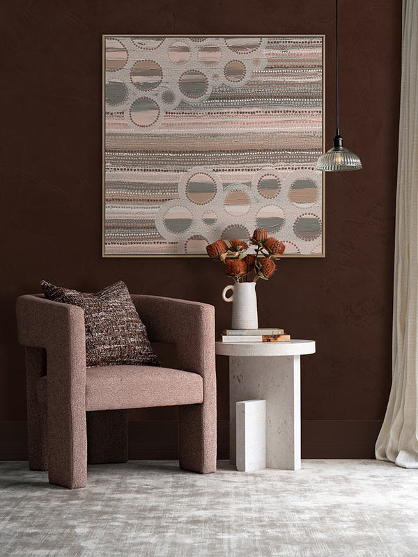 Wiradyuri Yiramiilan Grey Canvas Art Print  | Lifestyle