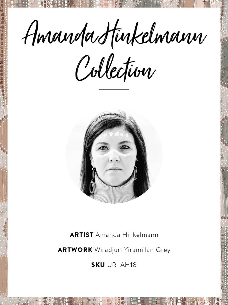 Wiradyuri Yiramiilan Grey Unframed Art Print 