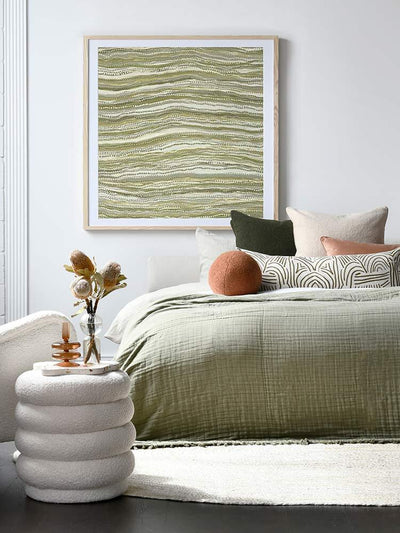 Dhaagun Green Framed Art Print  | Lifestyle