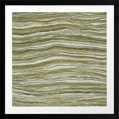 Dhaagun Green Framed Art Print 