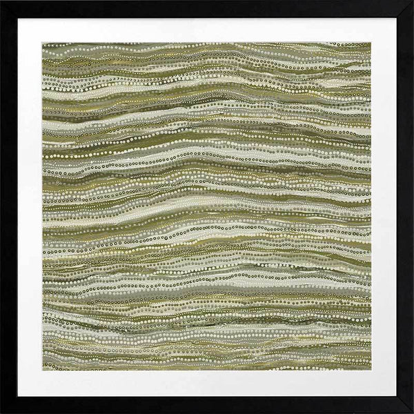 Dhaagun Green Framed Art Print 