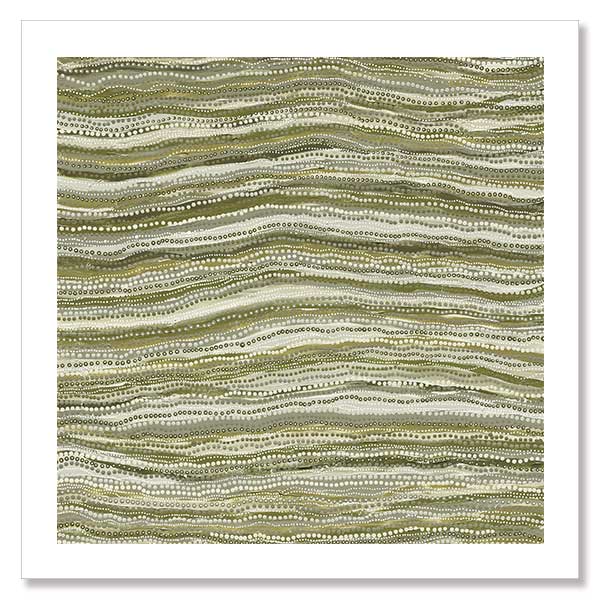 Dhaagun Green Unframed Art Print 