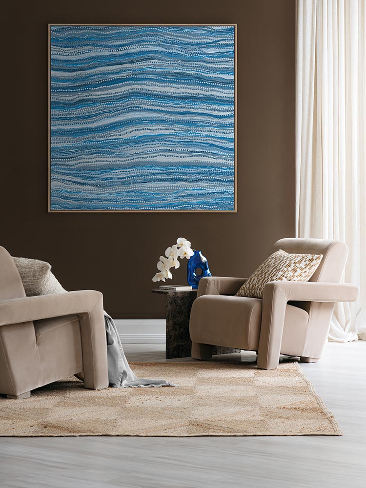 Dhaagun Blue Canvas Art Print  | Lifestyle