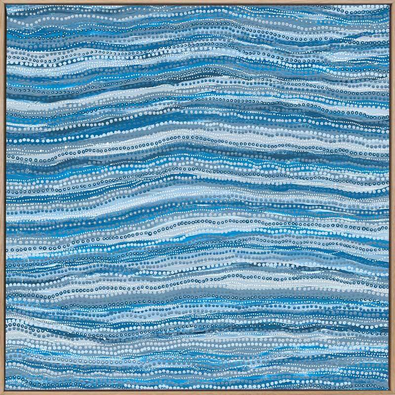 Dhaagun Blue Canvas Art Print 