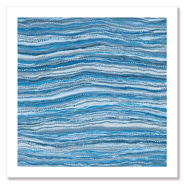 Dhaagun Blue Unframed Art Print 
