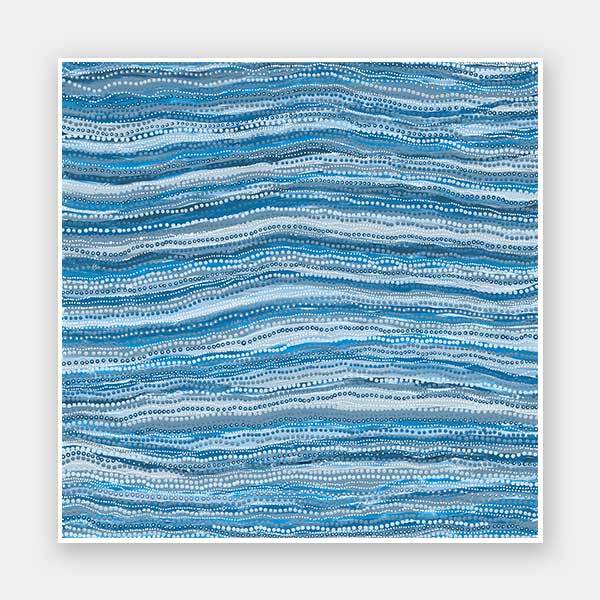 Dhaagun Blue Unframed Art Print 