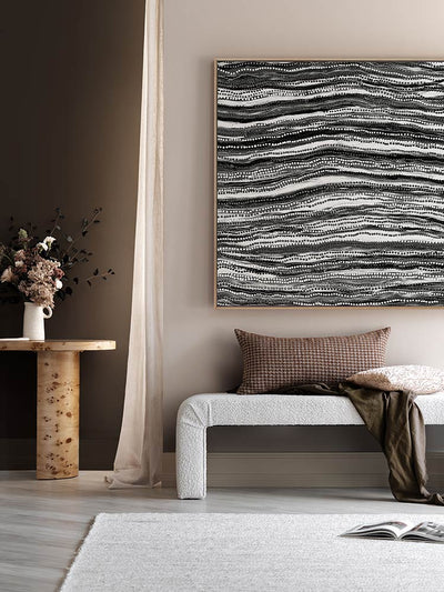 Dhaagun Black Canvas Art Print  | Lifestyle